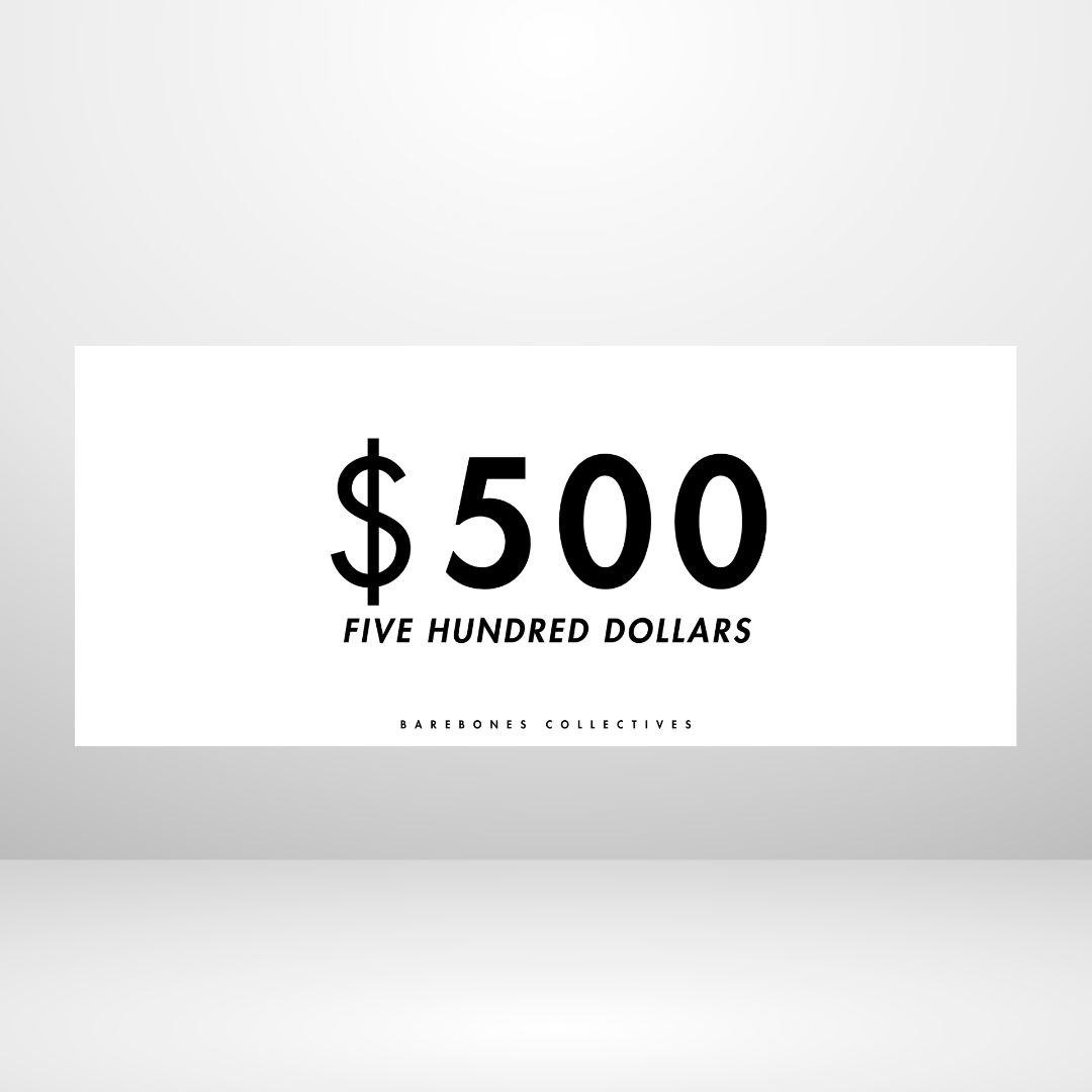 $100 - $50,000 - Frosted Matte Set of 4 Cash Place Holders