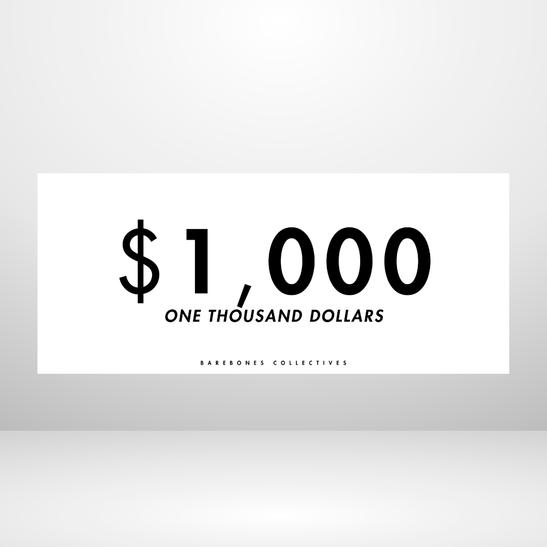 $100 - $50,000 - Frosted Matte Set of 4 Cash Place Holders