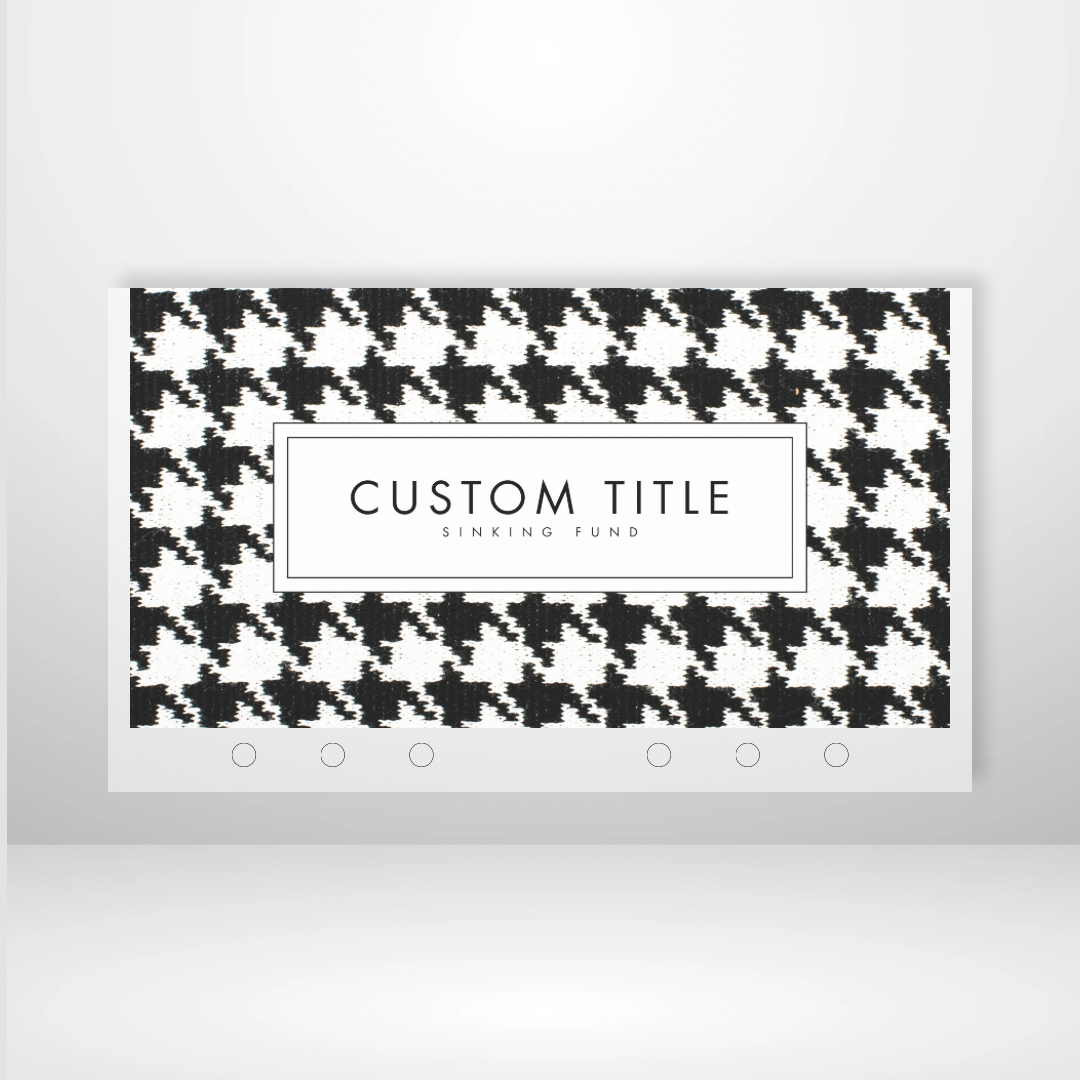 Hounds Tooth Matte Cash Envelopes