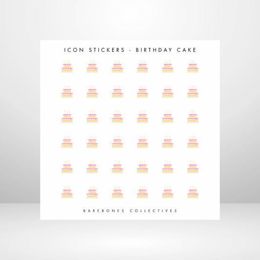 Birthday Icon - Planning Sticker Sheet