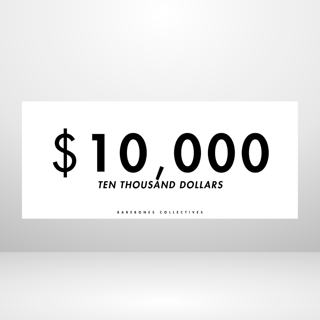 $100 - $50,000 - Frosted Matte Set of 4 Cash Place Holders