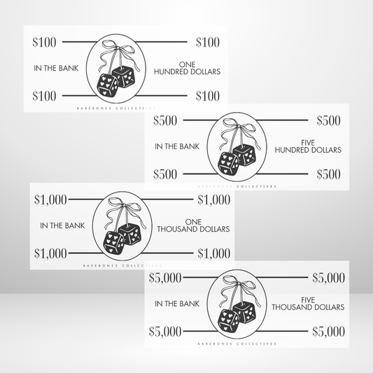 Cherry Dice Cash Place Holders