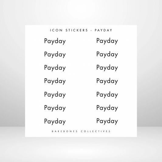 Payday - Planning Sticker Sheet