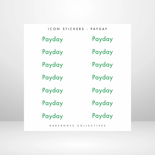 Payday - Planning Sticker Sheet