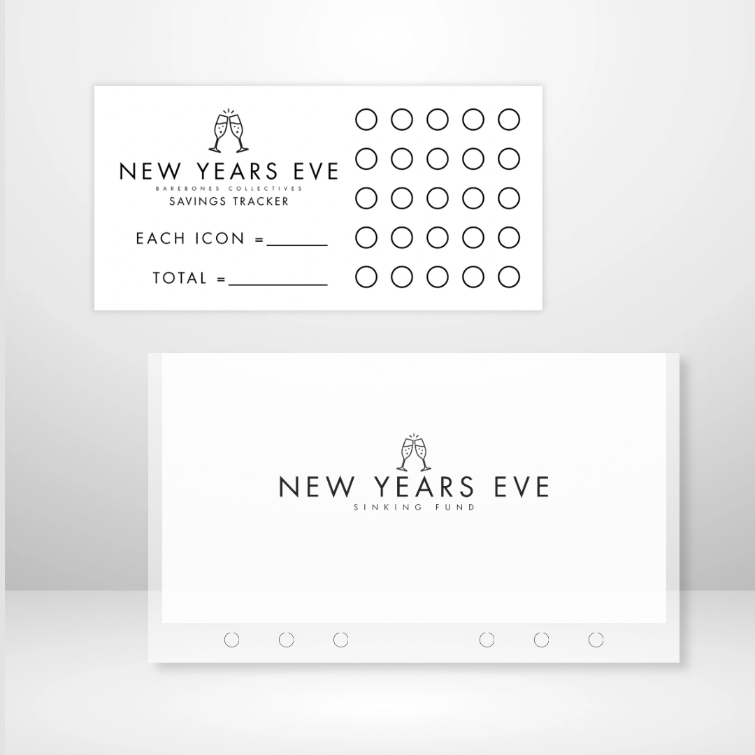 New Years Eve - Matte Cash Envelope + Savings Trackers