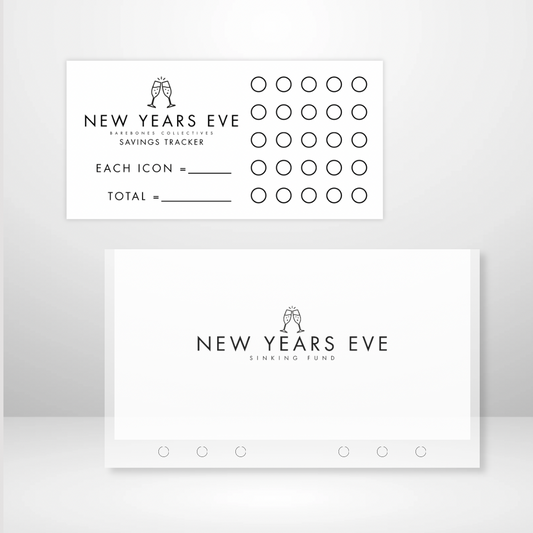 New Years Eve - Matte Cash Envelope + Savings Trackers