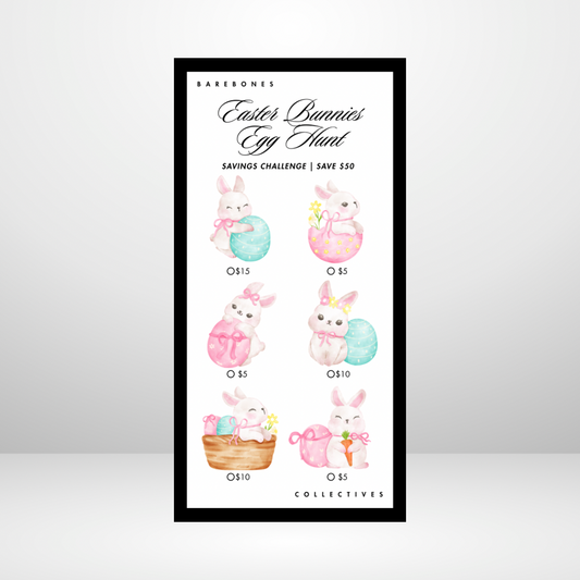 Easter Bunnies Egg Hunt Barebones Savings Challenge Save $50