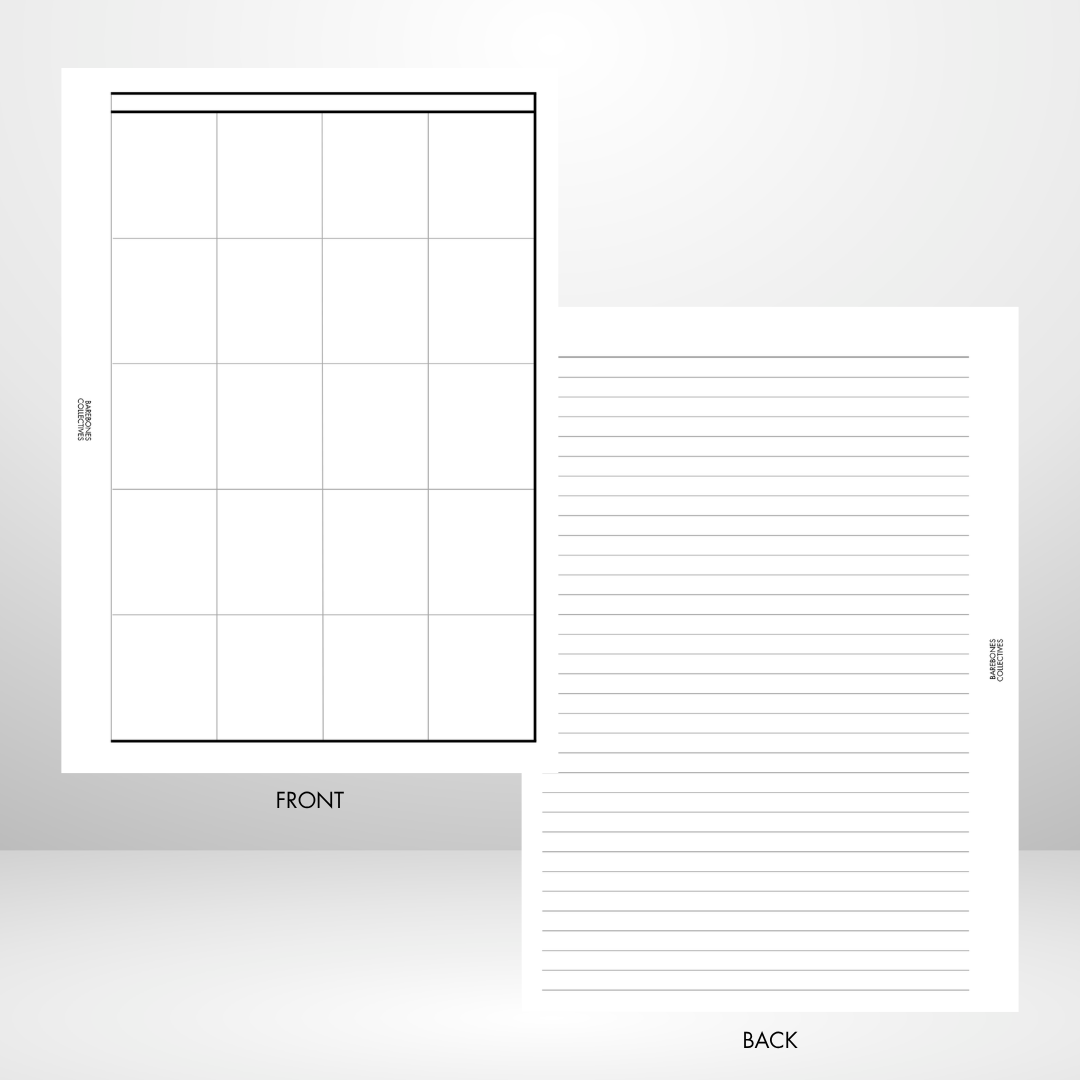 Barebones Monthly Budget Planner Fully Customizable A5 Inserts