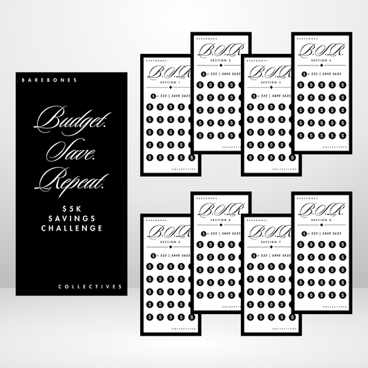B.S.R. Noir Savings Challenge Set of 9