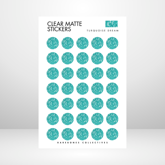 Turquoise Dream Halo 4x6 Sticker Sheet
