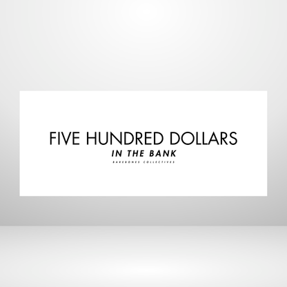 Barebones Minimal White $100 - $1,000 Cash Place Holders