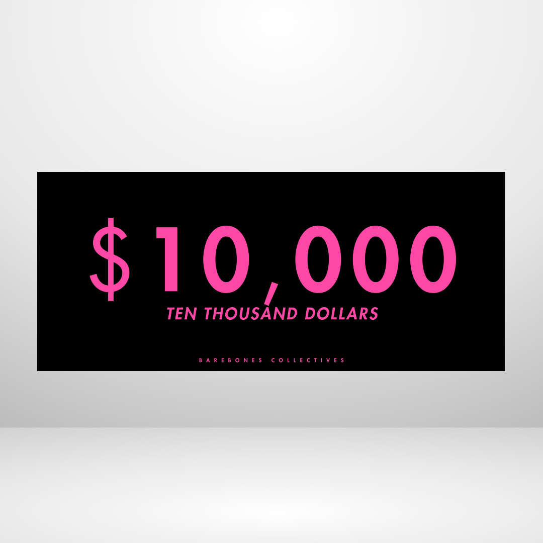 $100 - $50,000 - Pink Lust Set of 4 Cash Place Holders