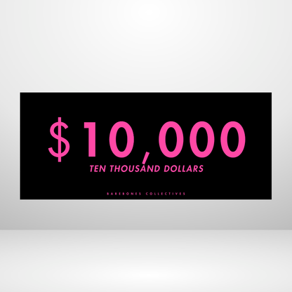 $100 - $50,000 - Pink Lust Set of 4 Cash Place Holders