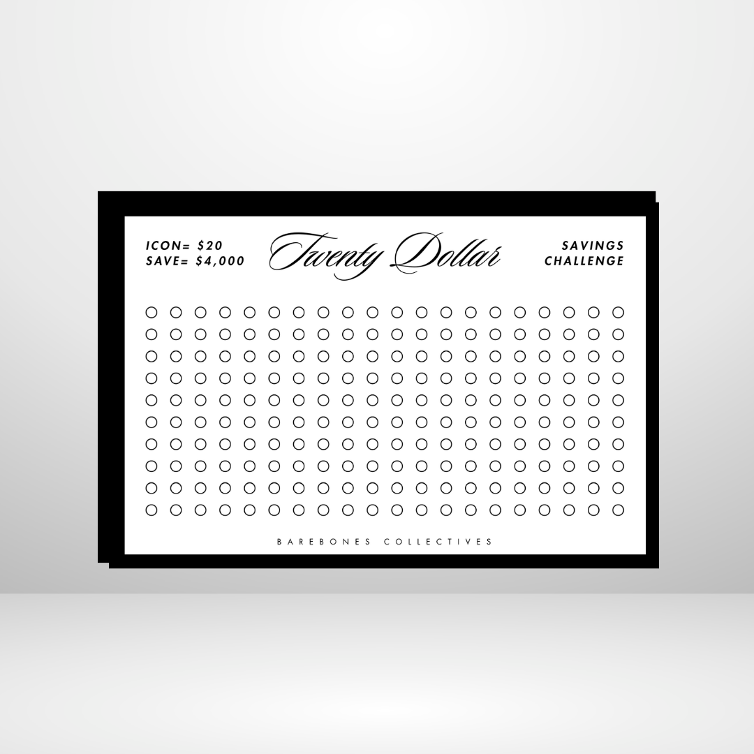 Demomination $1-$100 Savings Challenge A5 Size