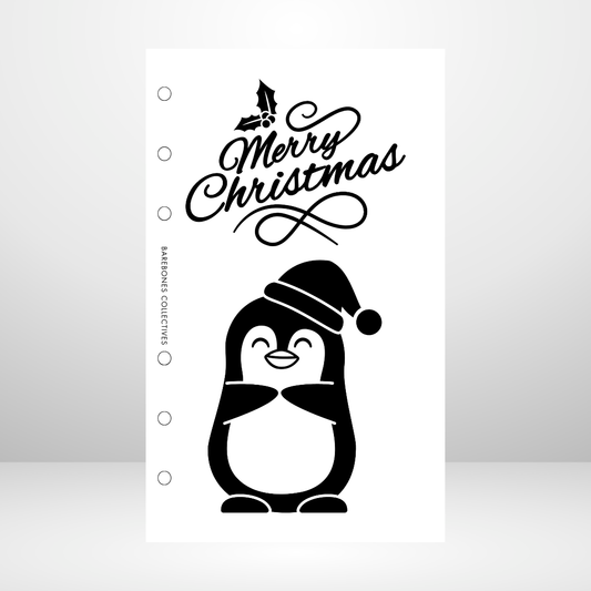 Merry Christmas Penguin Matte Vellum Dashboard