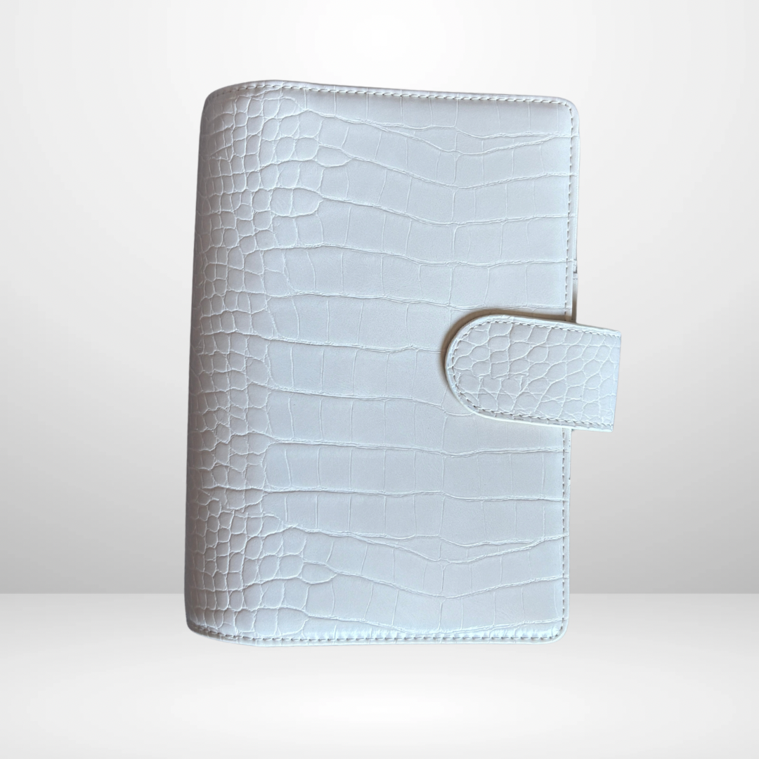The Millionaire Mindset Barebones Binder in Pearl Croc PRE ORDER DATE OPENS JULY 3