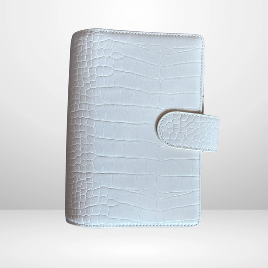 The Millionaire Mindset Barebones Binder in Pearl Croc PRE ORDER DATE OPENS JULY 3