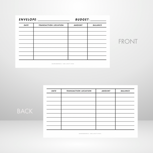 Cash Envelopes Spending Tracker 6pc Personal Size