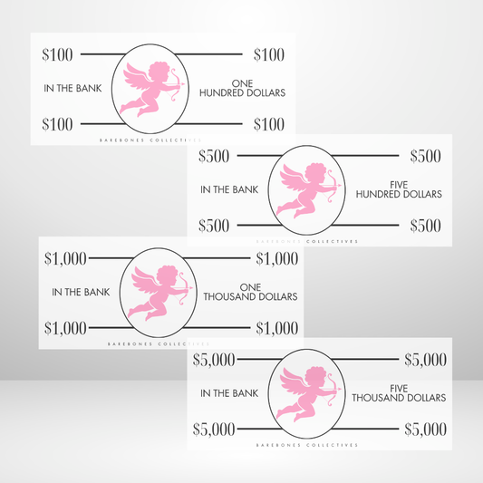 Pink Cupid Cash Place Holders