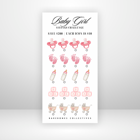 Baby Girl Savings Challenge Save $200