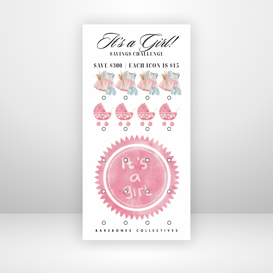 Its a Girl Savings Challenge Save $300