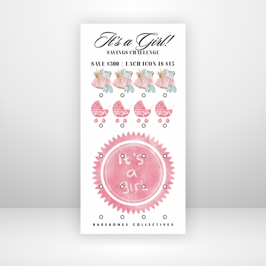 Its a Girl Savings Challenge Save $300