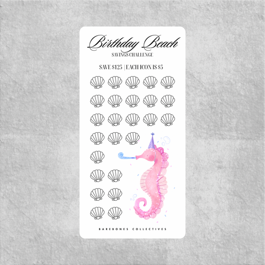 Birthday Beach Savings Challenge Save $125