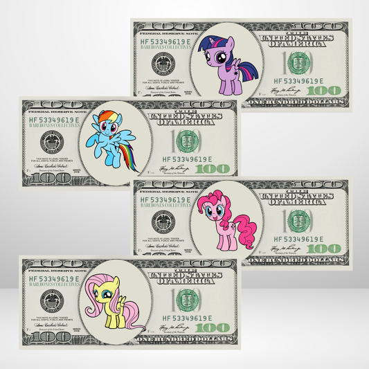 My Little Pony Cash Place Holders $100 Sets of 4