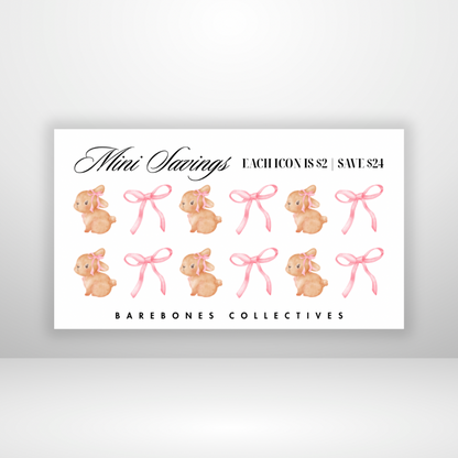 Pink Bows and Bunnies Mini Savings Challenge Save $24
