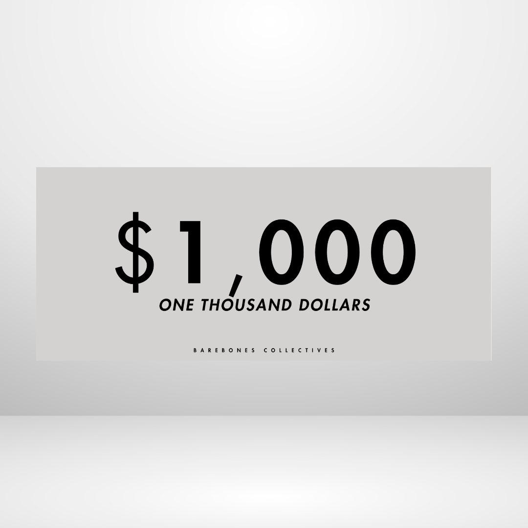 $100 - $50,000 - Reverse Nior Set of 4 Cash Place Holders