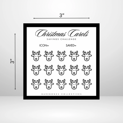 Christmas Carols Noir Small Saving Challenges and Envelope Set