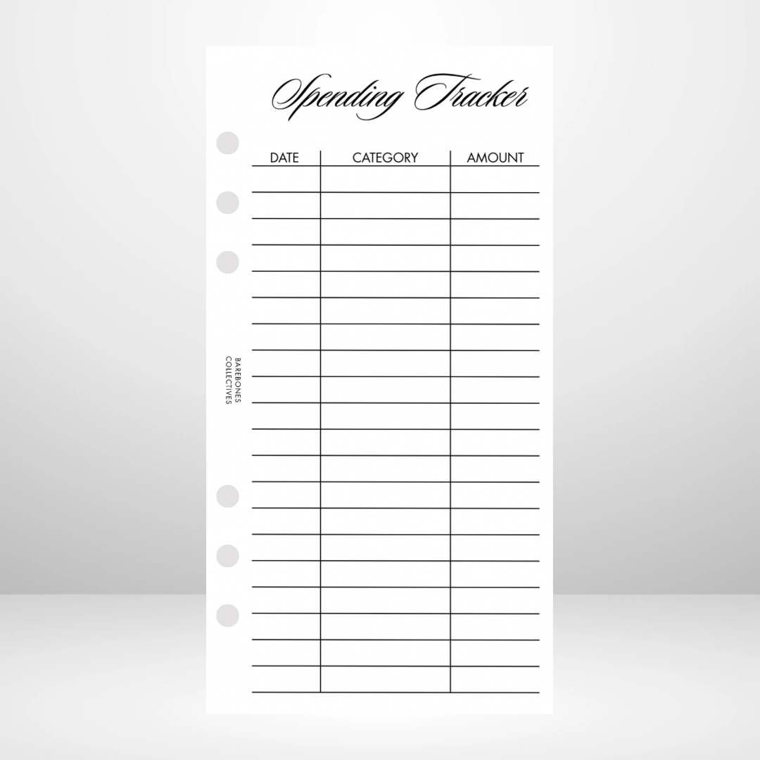 Spending Tracker Signature Wallet Inserts