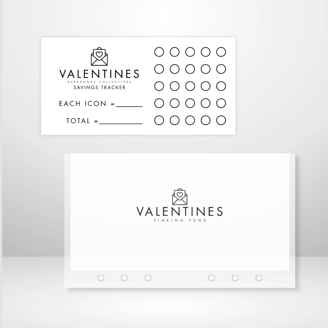 Valentines - Matte Cash Envelope + Savings Trackers