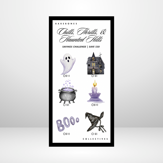 Chills, Thrills, and Haunted Hills Barebones Savings Challenge Save $50