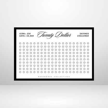 Demomination $1-$100 Savings Challenge A5 Size