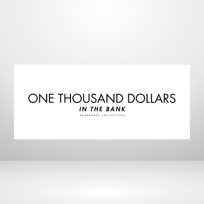 Barebones Minimal White $100 - $1,000 Cash Place Holders