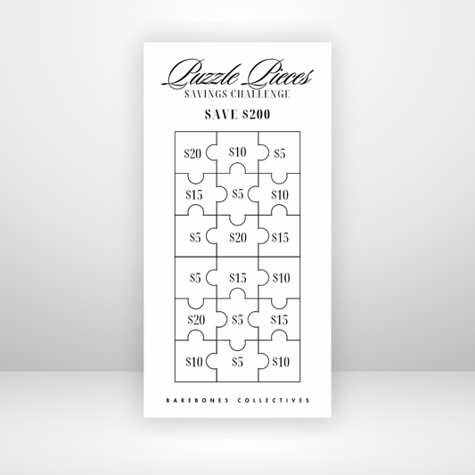 Puzzle Pieces Savings Challenge Save $200