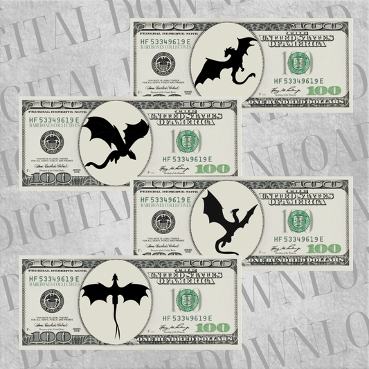 DIY Set of 4 Cash Place Holders $100 DIGITAL DOWNLOAD