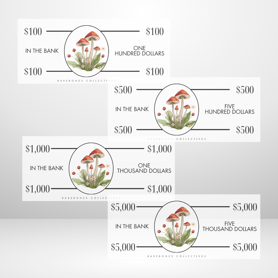 Mushrooms Cash Place Holders