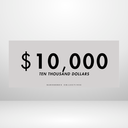 $100 - $50,000 - Reverse Nior Set of 4 Cash Place Holders