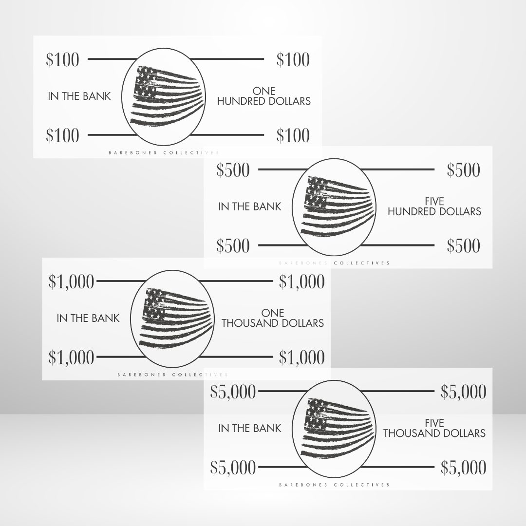 American Flag Cash Place Holders