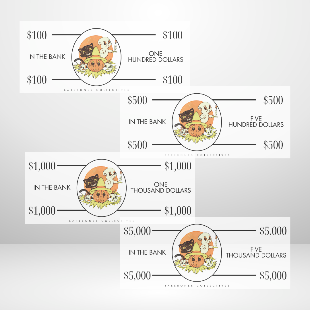 Vintage Halloween Cash Place Holders