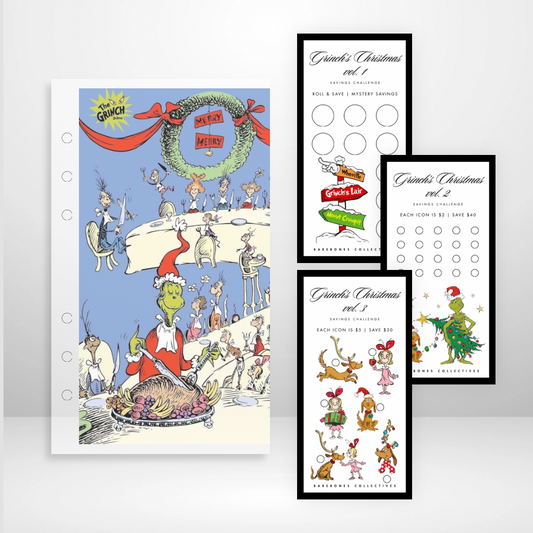 Grinch’s Christmas - Matte Cash Envelope + Savings Challenges