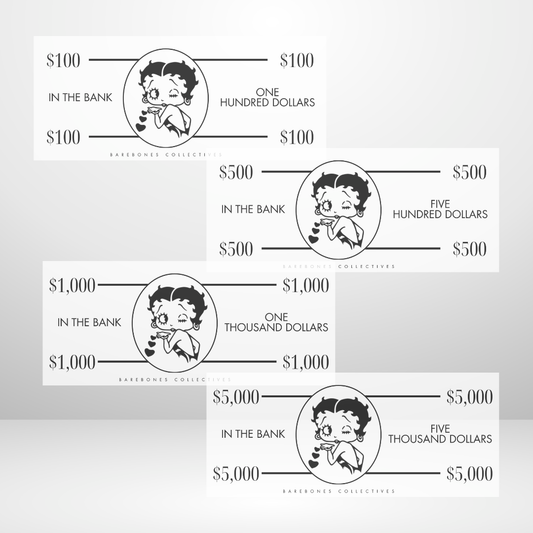 Betty Boop Cash Place Holders