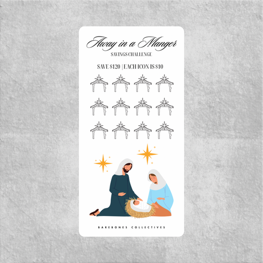 Away in a Manger Savings Challenge Save $120