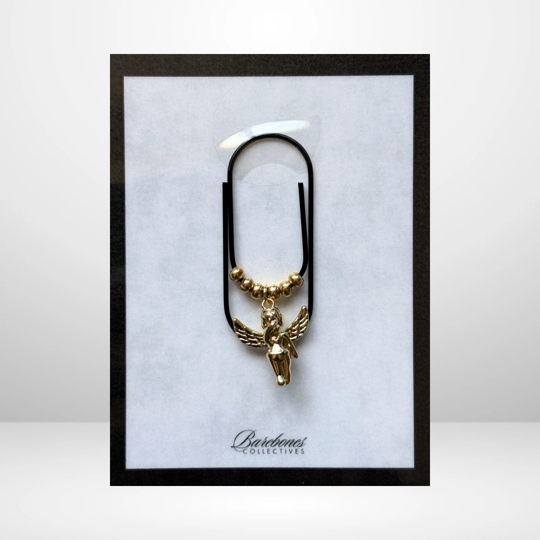 Sleepy Cherub Paper Clip Charm