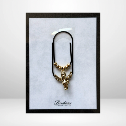 Sleepy Cherub Paper Clip Charm
