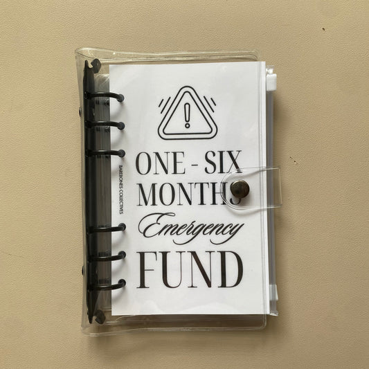 One-Six Month Emergency Fund A6 Savings Challenge Binder Bundle
