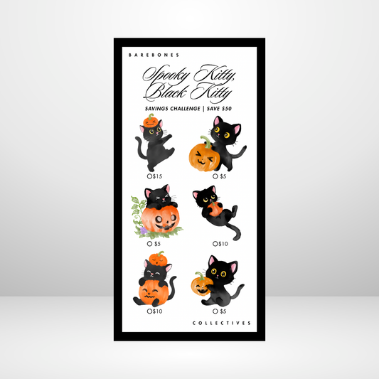 Spooky Kitty, Black Kitty Barebones Savings Challenge