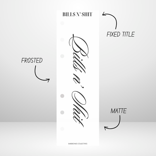 Bills n' Shit Tabbed Binder Divider